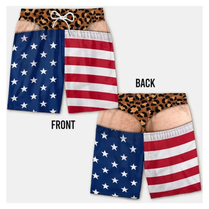 DadMode Men Flag Swim Shorts