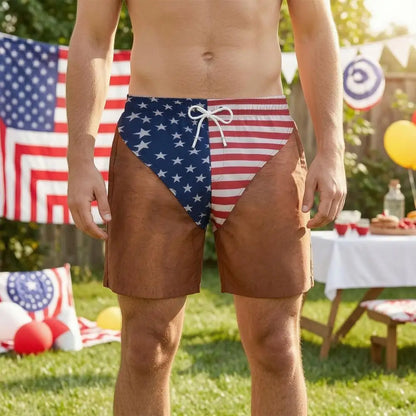DadMode Men Flag Swim Pants