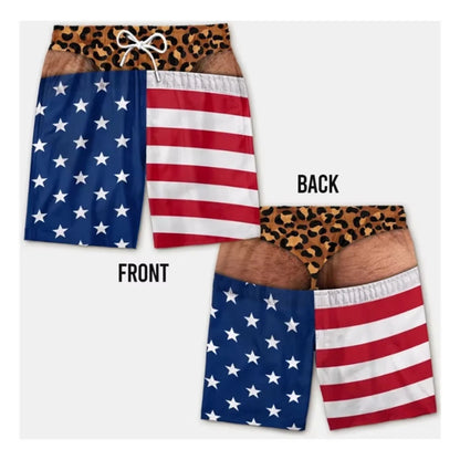 DadMode Men Flag Swim Shorts