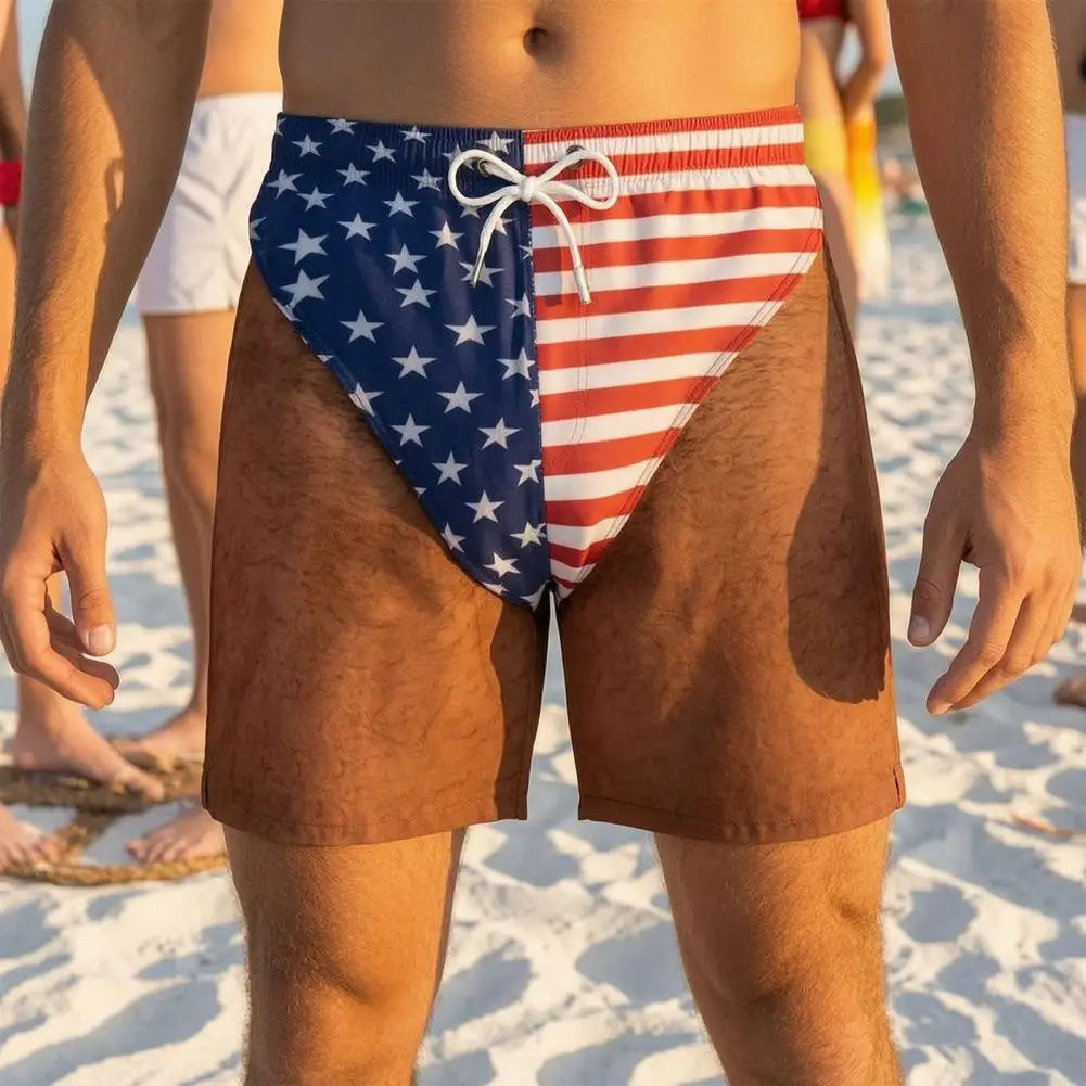 DadMode Men Flag Swim Pants