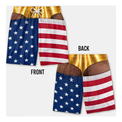 DadMode Men Flag Swim Shorts