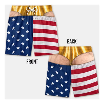 DadMode Men Flag Swim Shorts