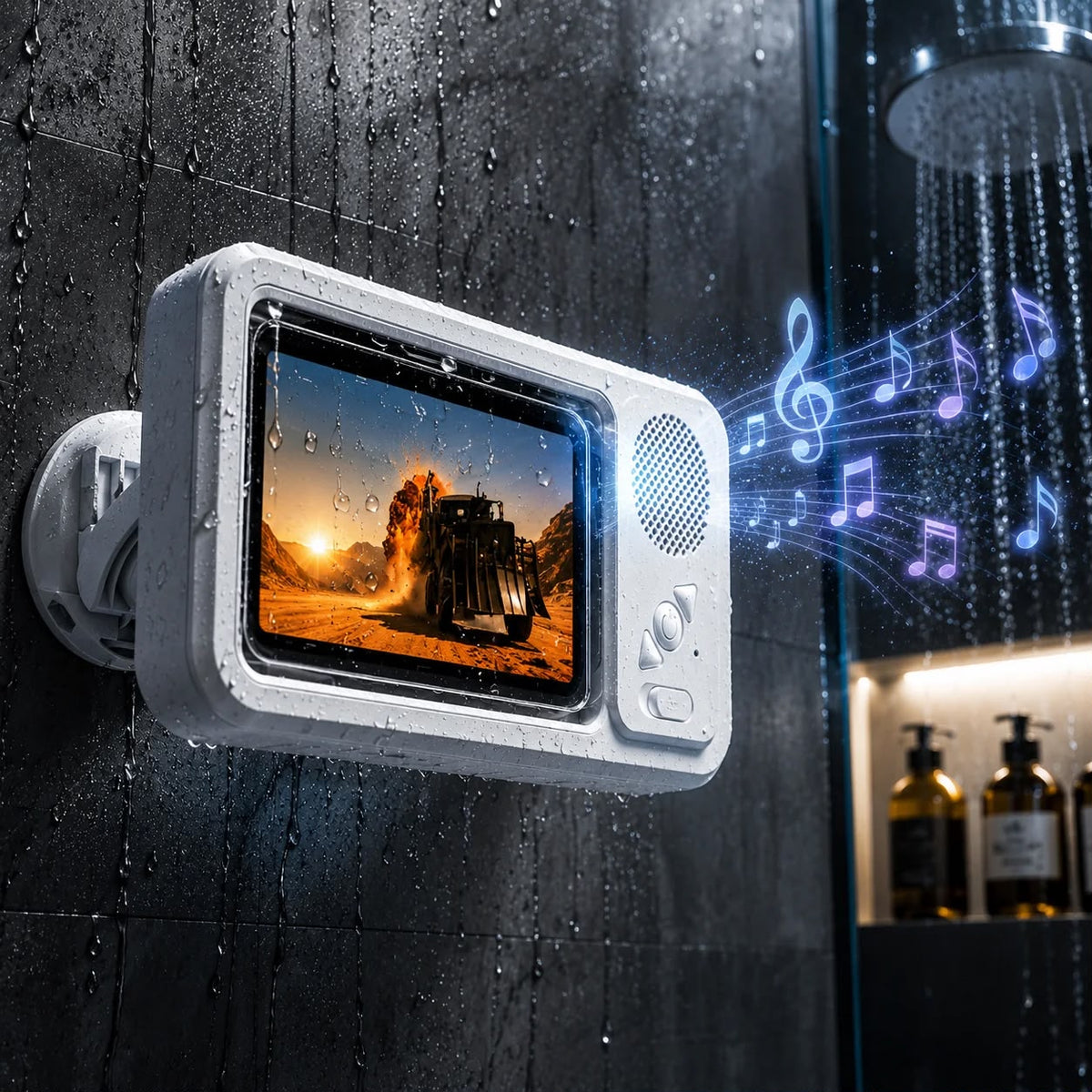 DadMode-Bathroom Waterproof Phone Case With Bluetooth Speaker