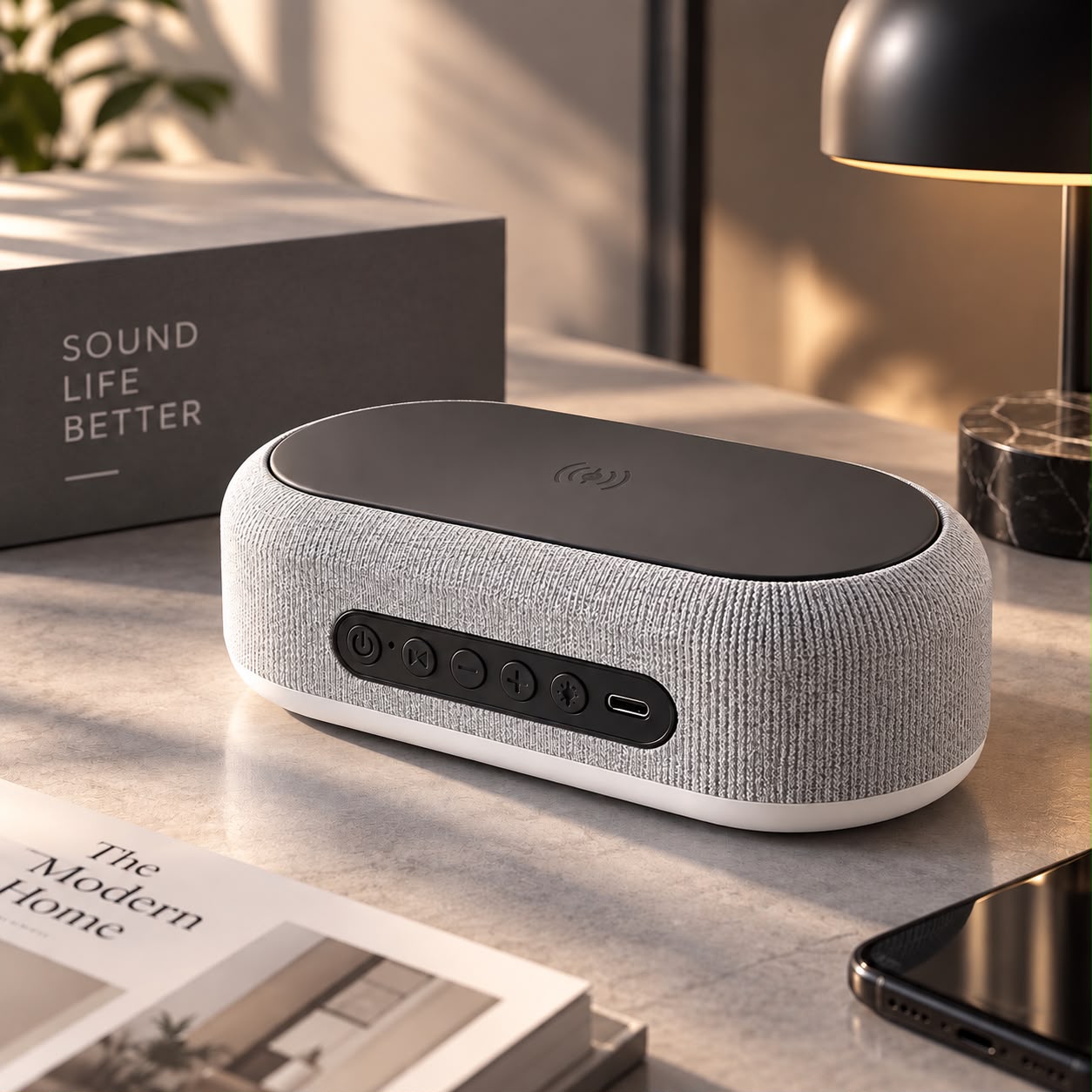 DadMode-3-in-1 Wireless Charging Alarm Clock