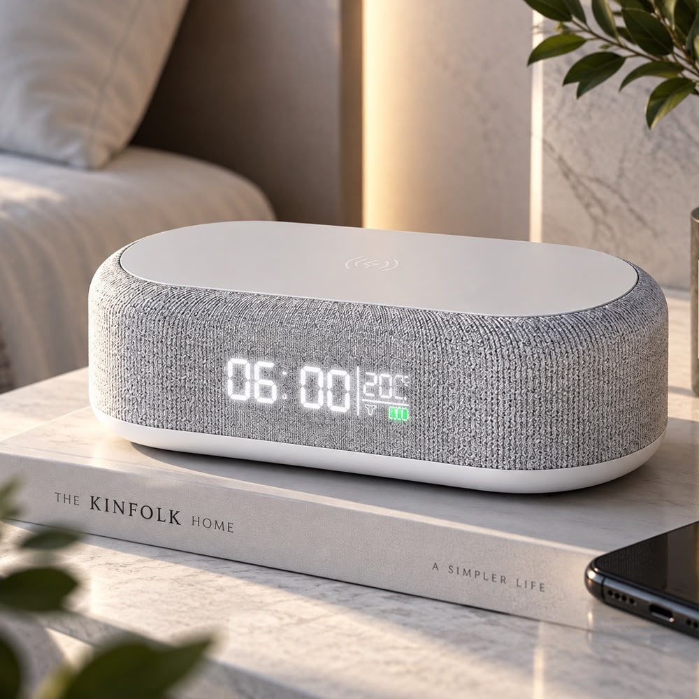 DadMode-3-in-1 Wireless Charging Alarm Clock